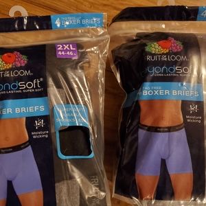 Fruit of loom 2 packages of 4 pack 2xl boxer brief